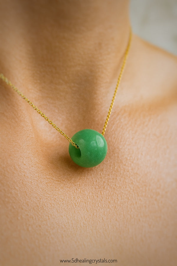 Green Aventurine Floating Pendant