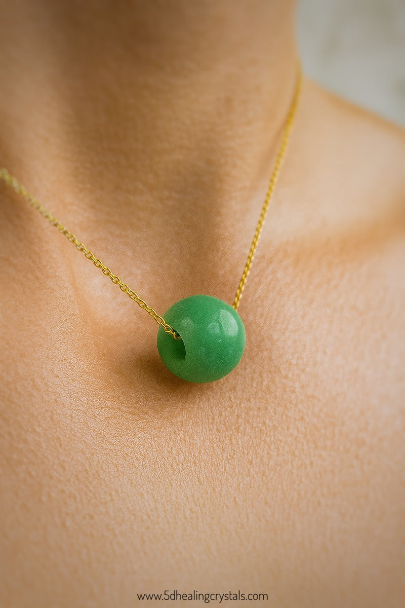 Green Aventurine Floating Pendant