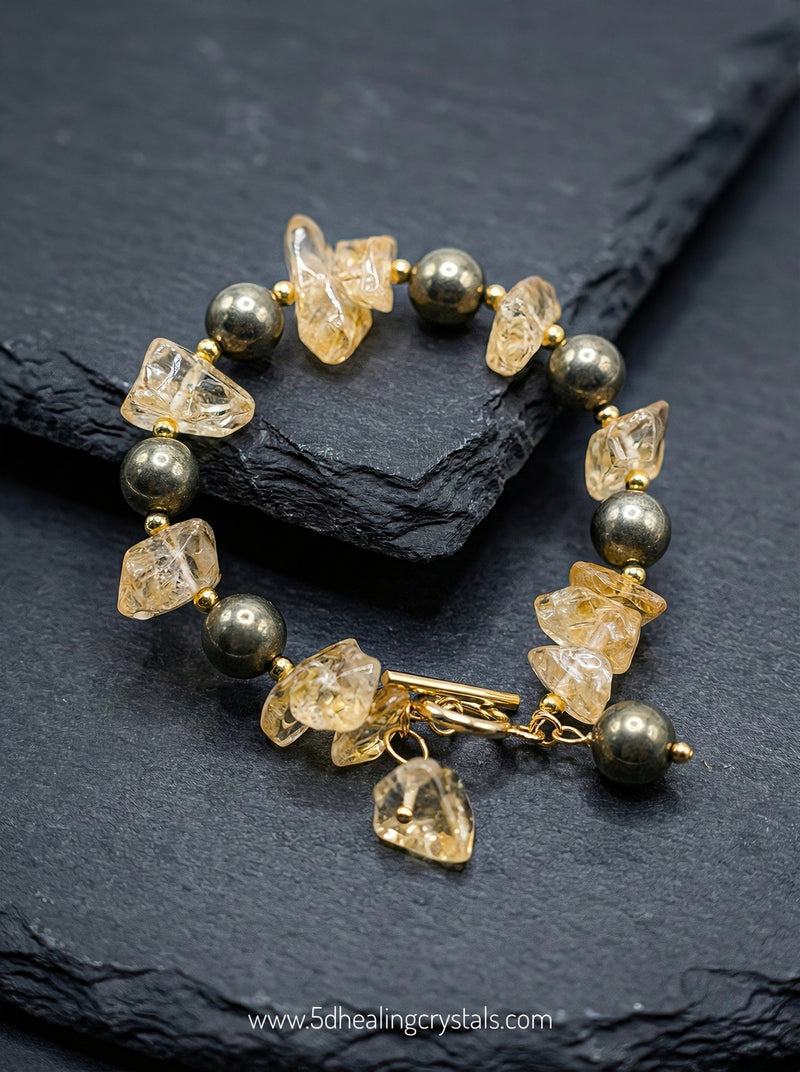 Pyracite [Citrine + Pyrite Money Magnet Bracelet]