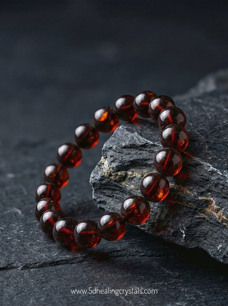 AAA Quality Red Baltic Amber Bracelet 11mm