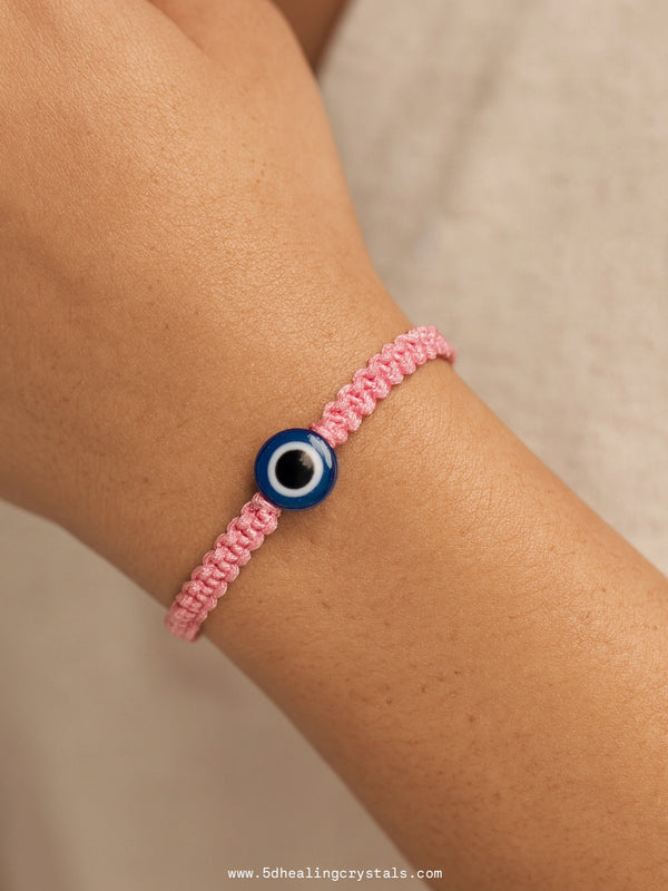 Pink String with Evil eye Bracelet