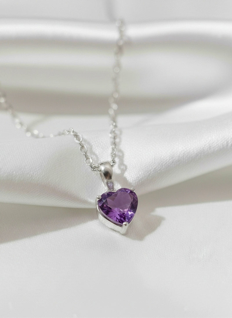 Amethyst Heart Pendant