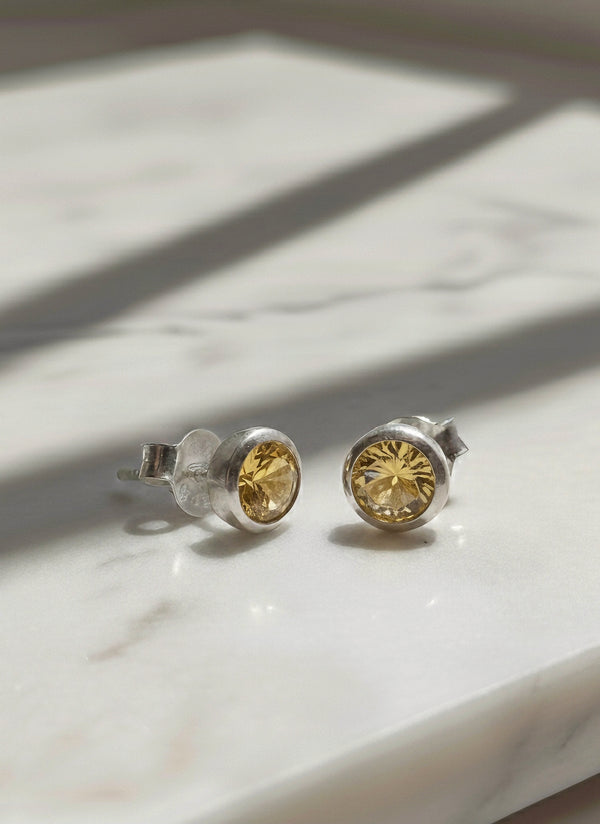 Citrine Stud Earrings