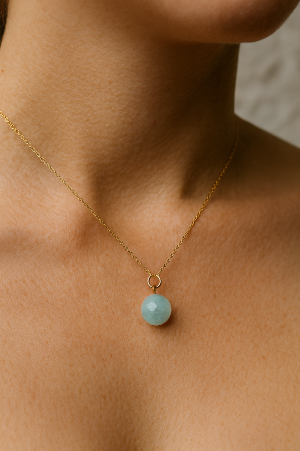 Aquamarine Sphere Pendant