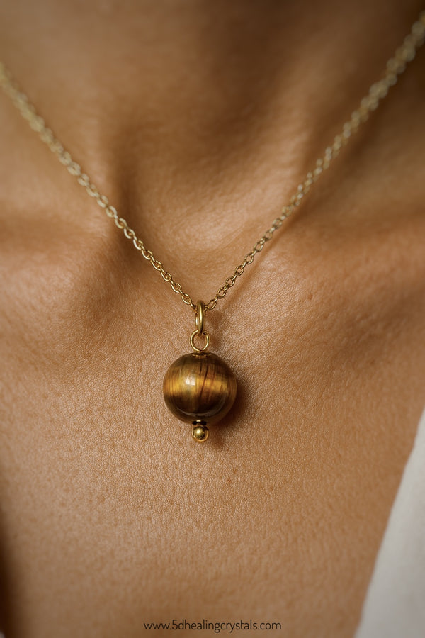 Tigers Eye Sphere Pendant