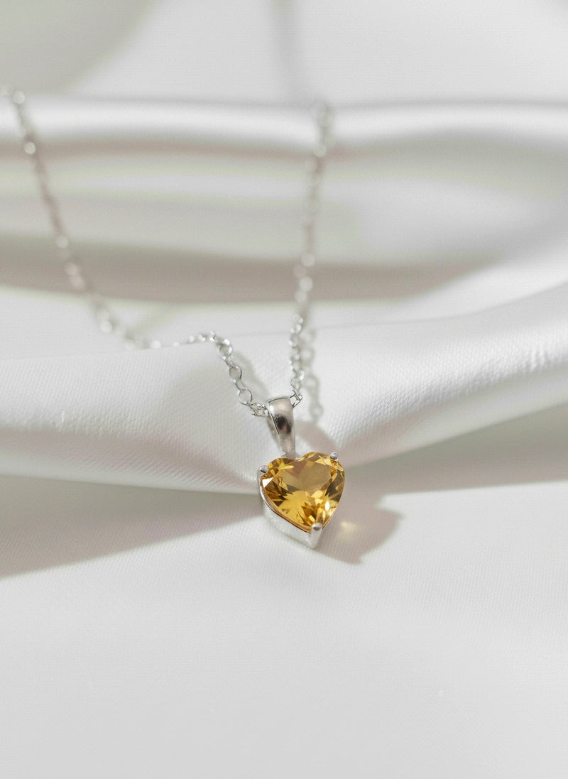Citrine Heart Pendant