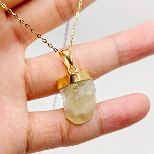 Libyan Desert Glass Tektite Pendant 01