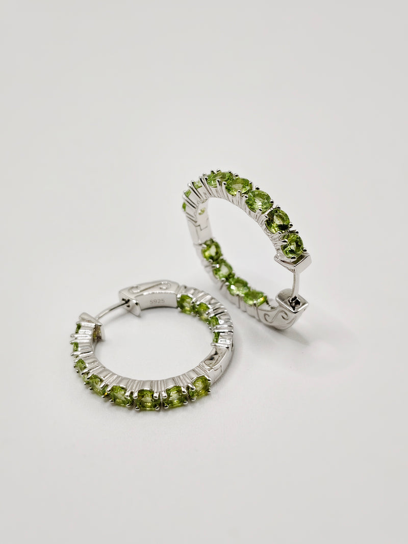Peridot Hoop Earrings