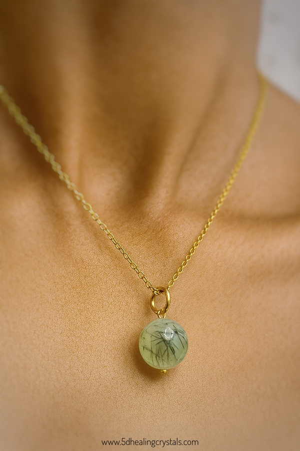 Prehnite Sphere Pendant