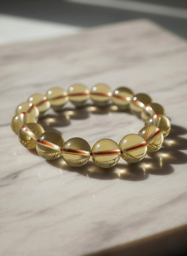 AAA Quality Natural Untreated Citrine Bracelet 12mm