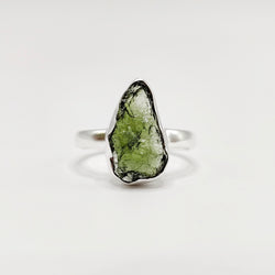 Raw Moldavite Ring (Size 7)