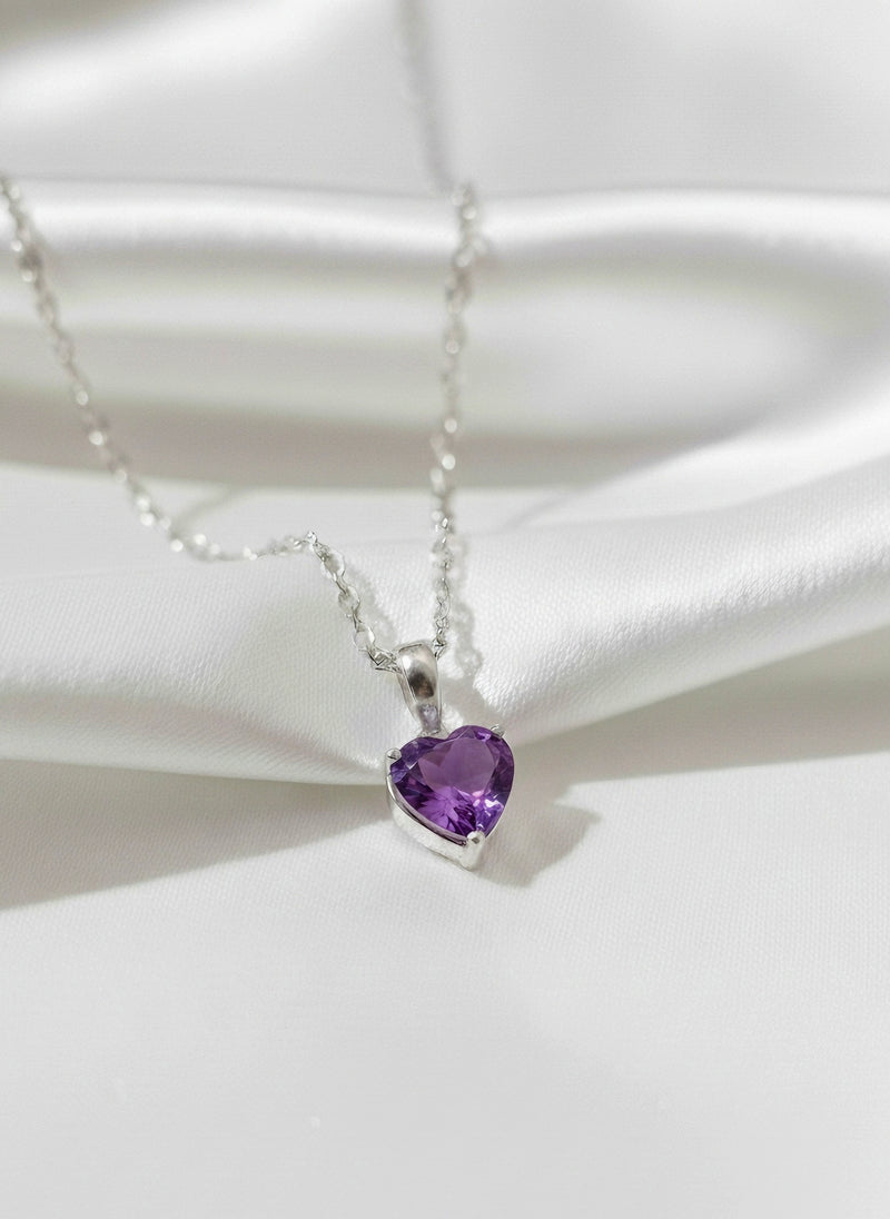 Amethyst Heart Pendant