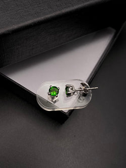 Chrome Diopside 5mm Earrings