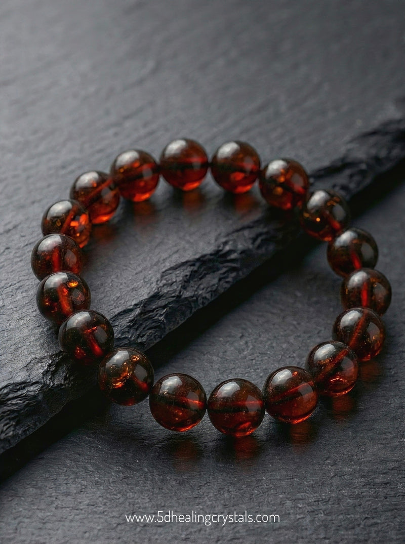AAA Quality Red Baltic Amber Bracelet 11mm