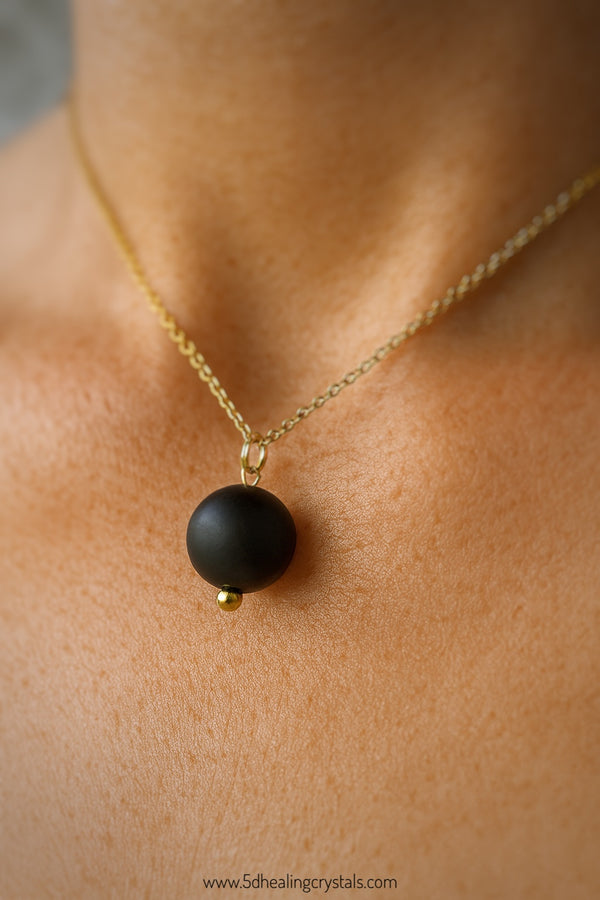 Matte onyx Sphere Pendant