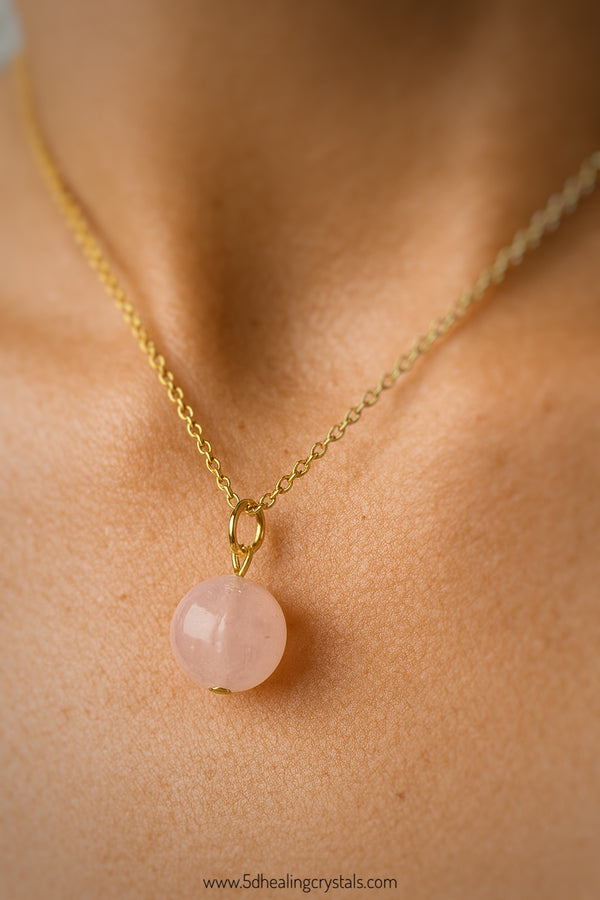 Rose Quartz Sphere Pendant