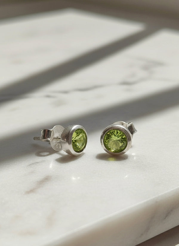 Peridot Stud Earrings