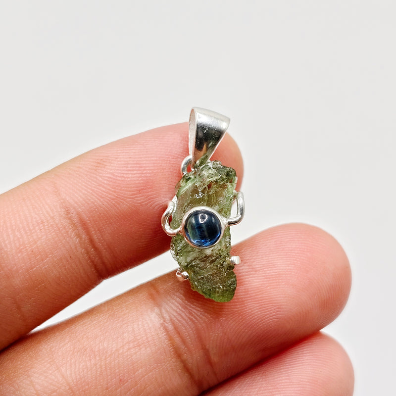 Moldavite x Blue Kyanite Pendant 02