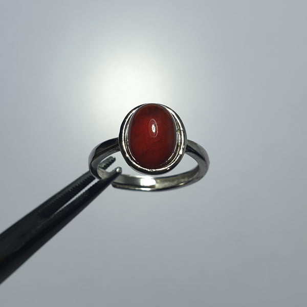 Hessonite Garnet Ring (adjustable)