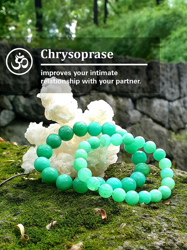 Chrysoprase bracelet green BRASS Workshop br5a-1