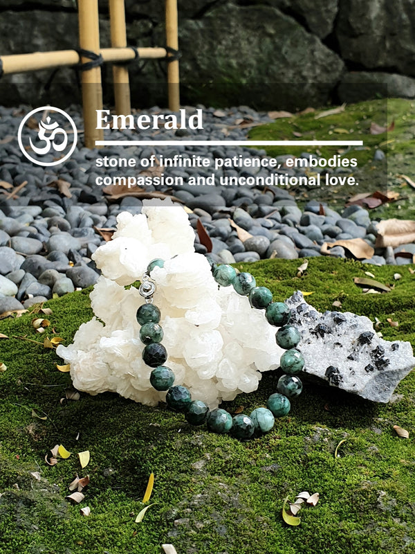 Emerald Faceted Bracelet 9mm