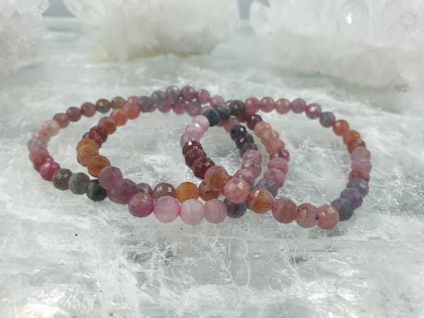 Multicolored Spinel faceted 7mm