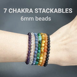 7 chakra 6mm stackable set