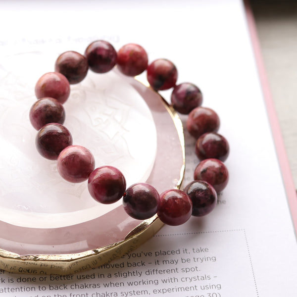 Rhodonite Bracelet 12mm high grade