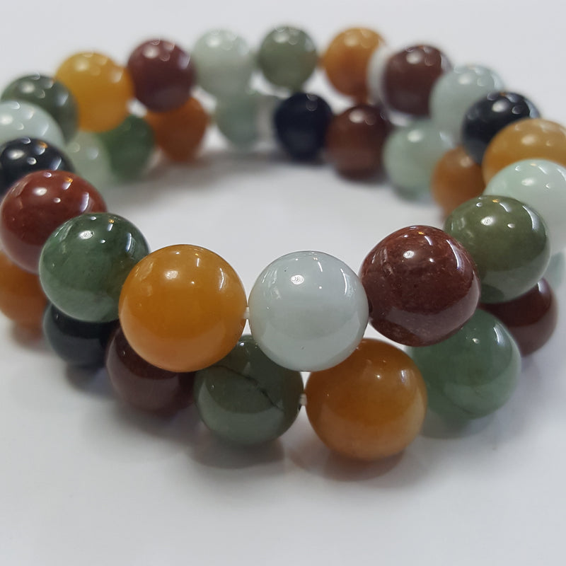 High Grade Multicolored Jade Bracelet