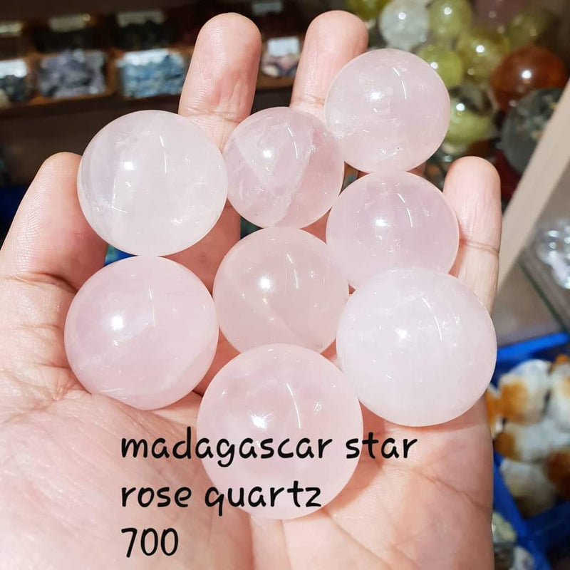 Madagascar Star Rose Quartz spheres