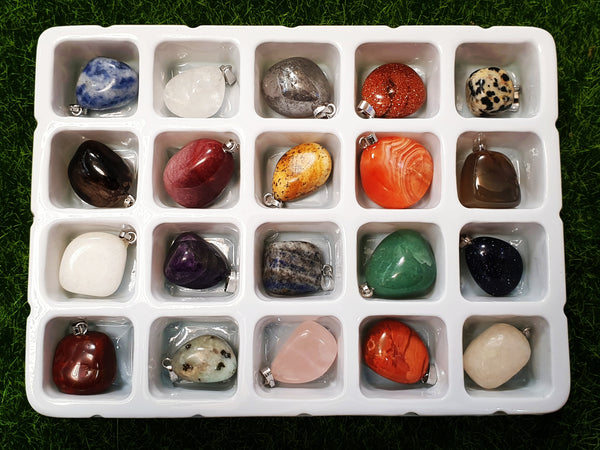 Semi Precious Stone Pendants Collection Set