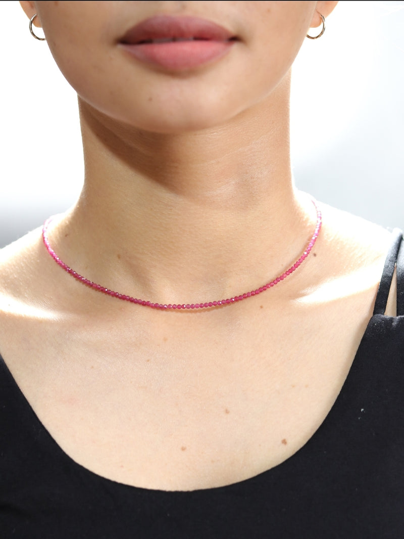 Ruby multifaceted choker