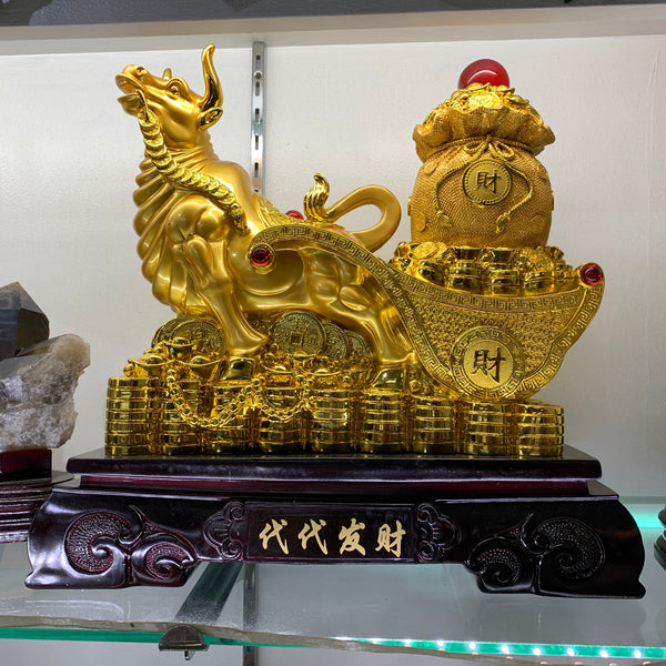 Authentic Golden Ox with Money Bag