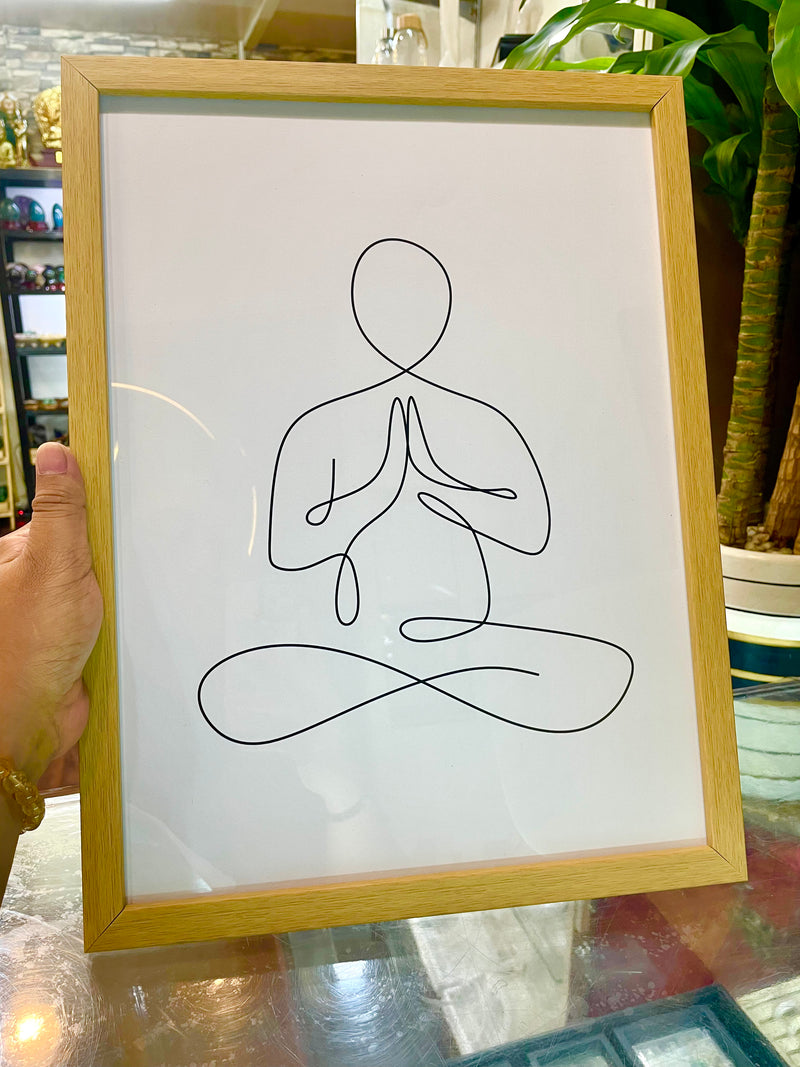 Yoga Spiritual Meditation Poster Framed