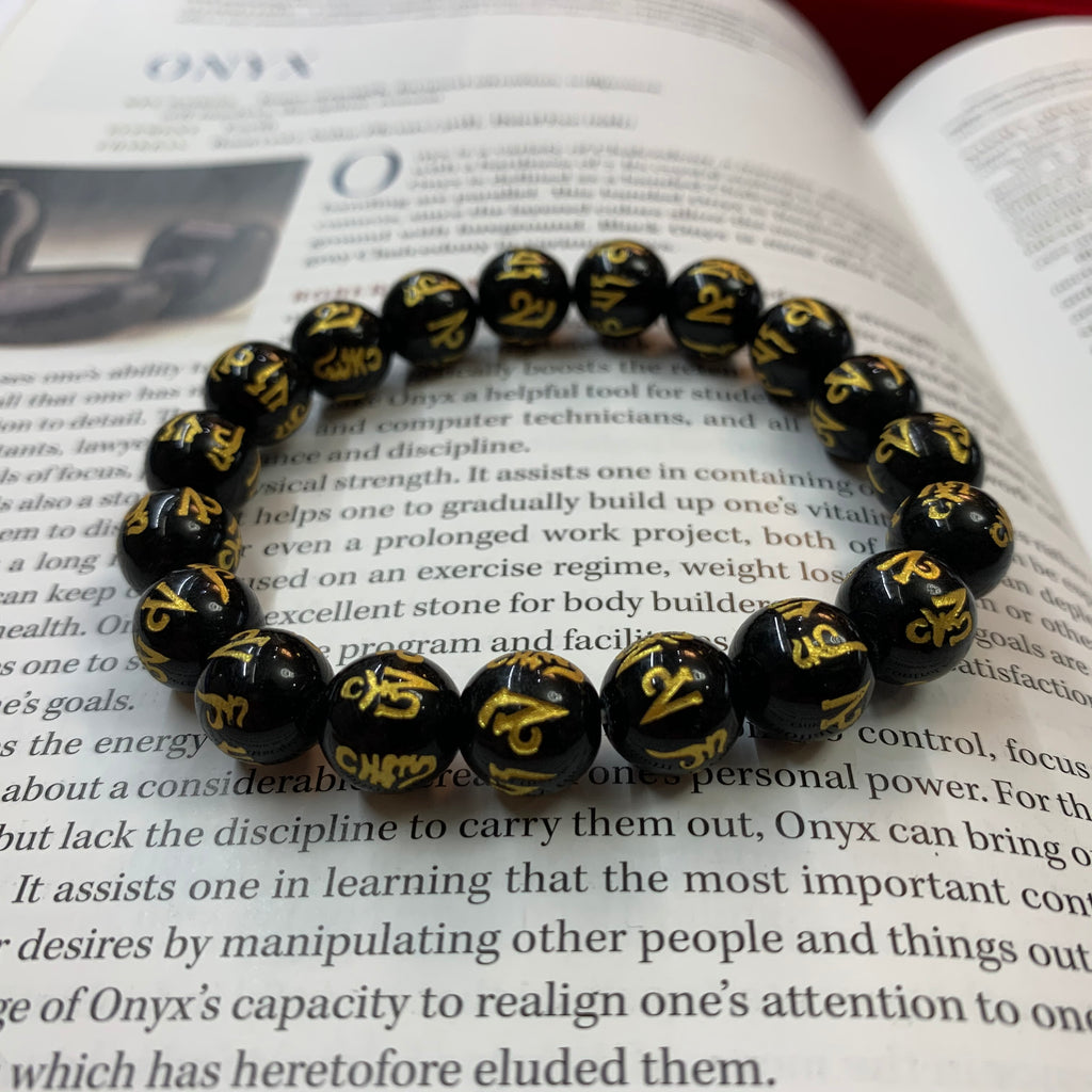 Onyx with Black Beads Power and Success Karmalogy Bracelet  Karma Beads   Heaven  Nature Store
