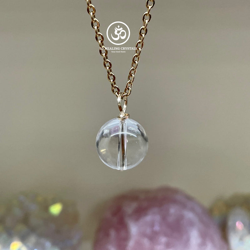 Clear Quartz master healer sphere pendant