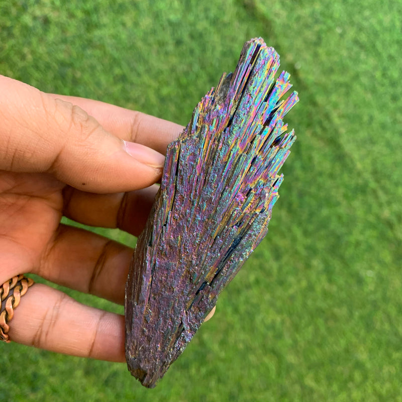 Peacock aura black kyanite 03