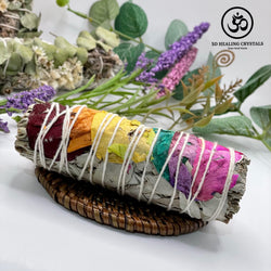 Love And Harmony Smudge Stick (7 Rose Petals X White Sage)