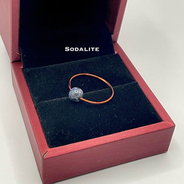 Sodalite Ring in Copper Dainty