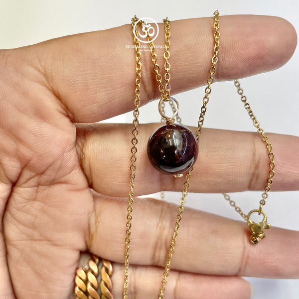 Garnet Sphere Pendant