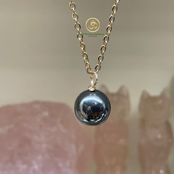 Hematite Sphere Pendant