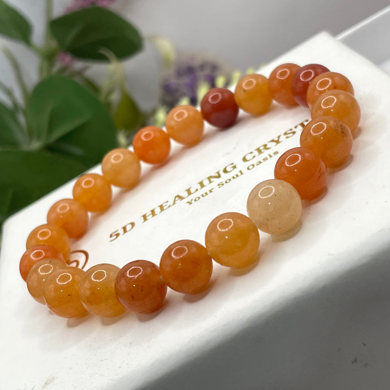 Orange Aventurine Bracelet 5D Healing Crystals