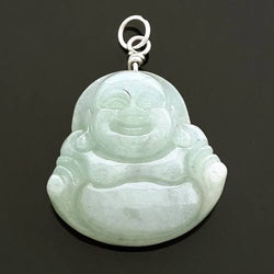 Jade laughing buddha pendant