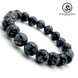 Snowflake Obsidian Bracelet