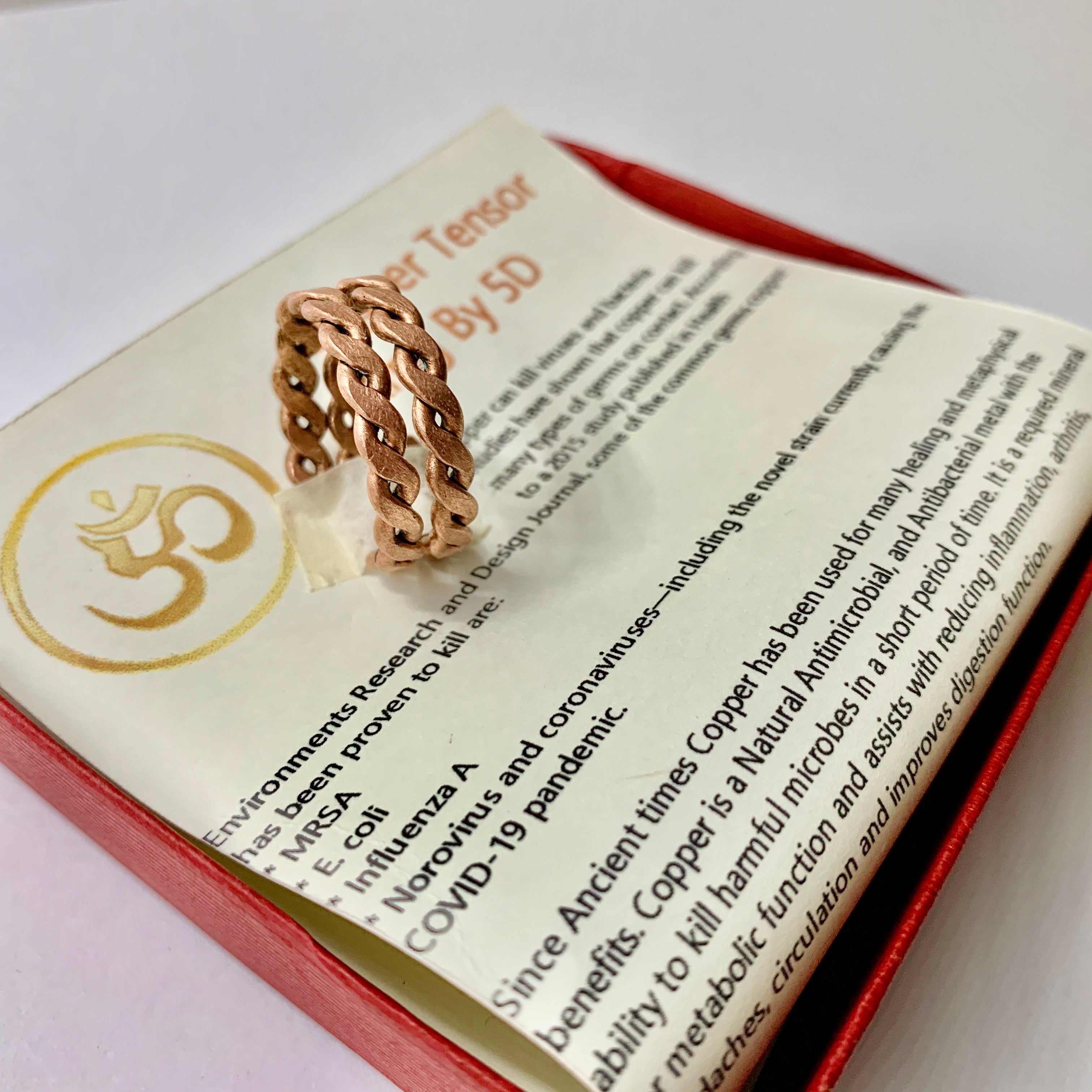 Authentic Pure Copper Tensor Ring Hammered With Love Nicola Tesla Coil ...