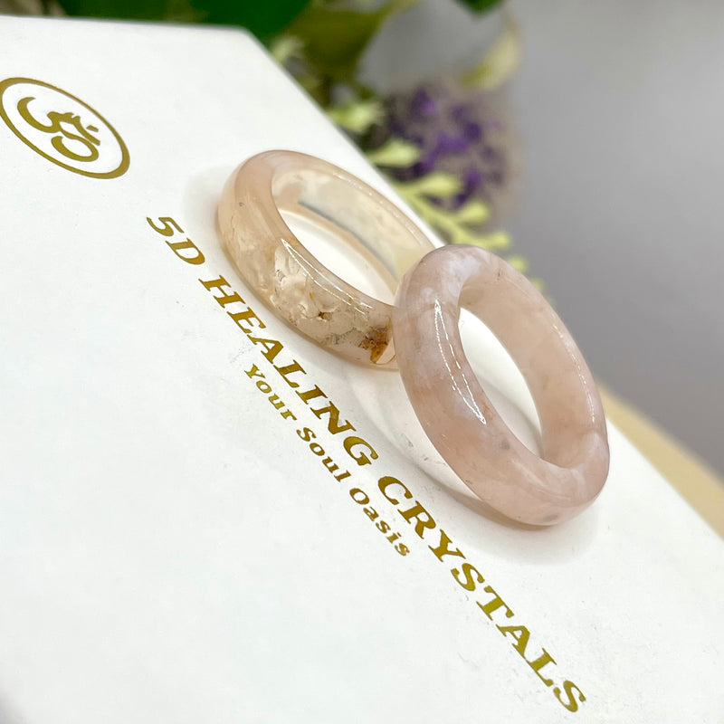 Sakura Agate Ring
