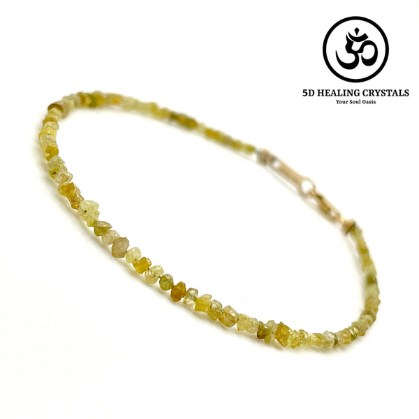 Raw Yellow Diamond Bracelet