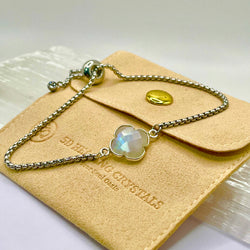Moonstone Clover Dainty Fertility Bracelet 5D Evo