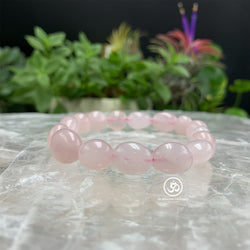 Rose Quartz Pebble Type Bracelet