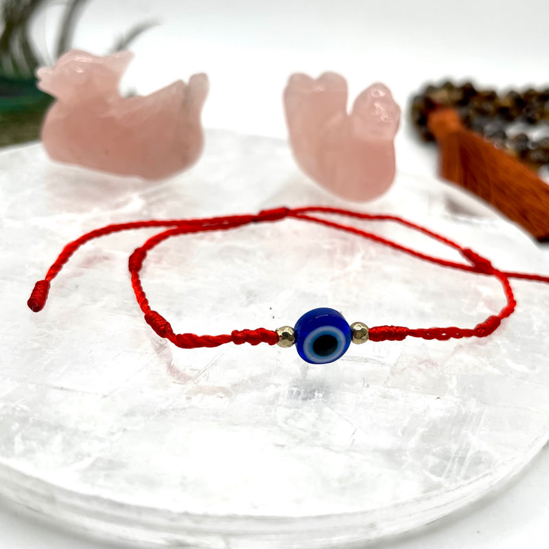 Red String with Evil Eye Charm bracelet